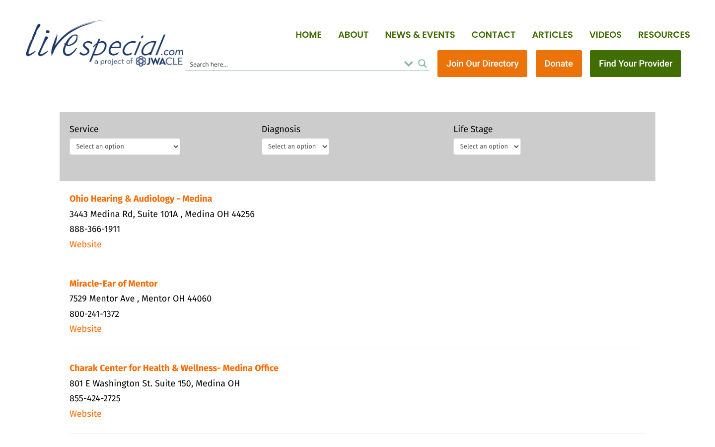 An Accessible Directory for Families, Built with Agentic AI (before)